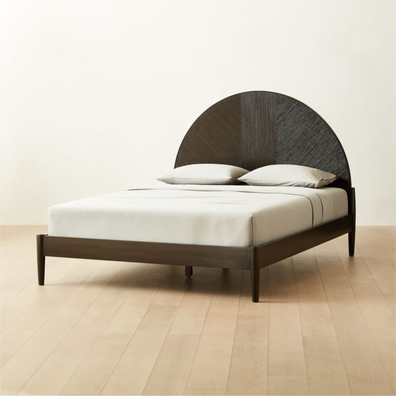 Dewi Black Rattan Queen Bed - image 2 of 9