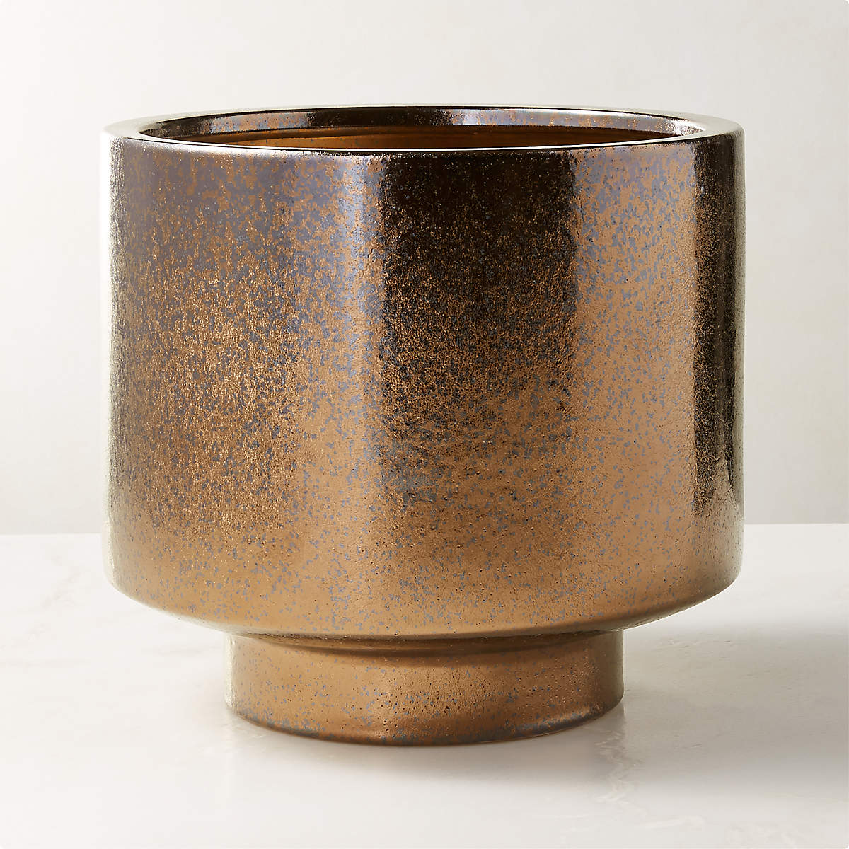 Dia Modern Metallic Bronze Indoor Planter + Reviews | CB2 Canada