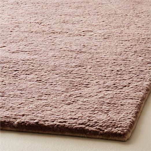 Diamant Hand-Knotted Mauve Wool Area Rug 5'X8' by Ackerman