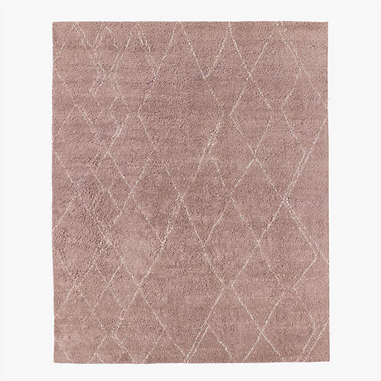 Diamant Hand-Knotted Mauve Wool Area Rug 10'X14' by Ackerman