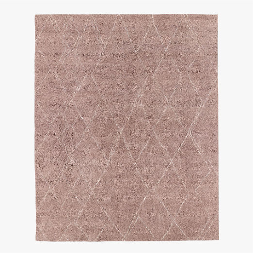 Diamant Hand-Knotted Mauve Wool Area Rug by Ackerman