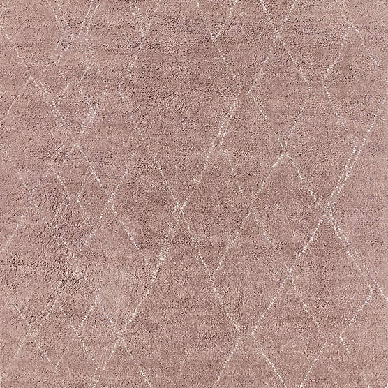 Diamant Hand-Knotted Mauve Wool Rug Swatch 12"X12" by Ackerman