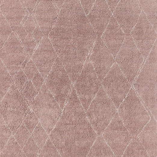 Diamant Hand-Knotted Mauve Wool Rug Swatch 12"X12" by Ackerman