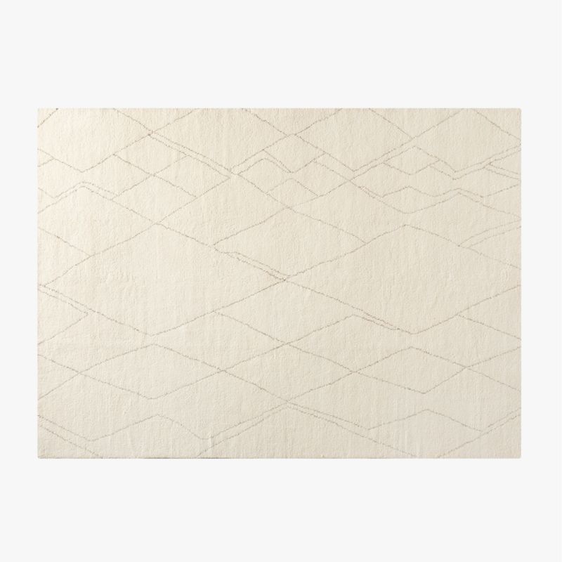 Diamant Hand-Knotted Warm White Wool Area Rug 10'x14' by Ackerman - image 0 of 7