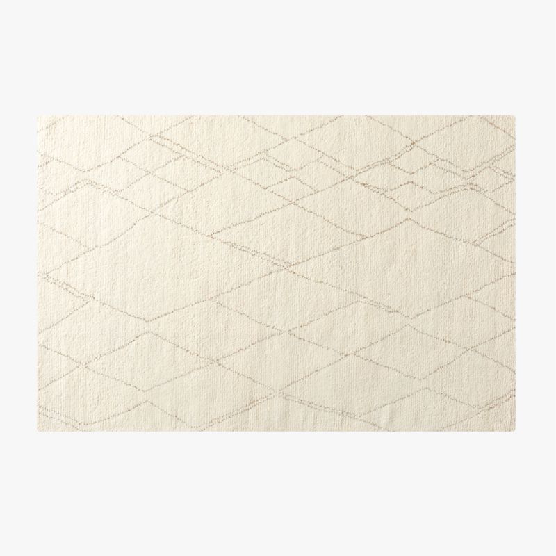 Diamant Hand-Knotted Warm White Wool Area Rug 6'x9' by Ackerman - image 0 of 8