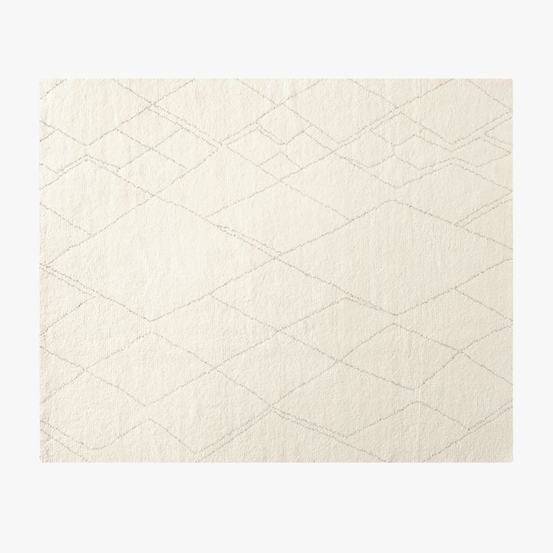 Diamant Hand-Knotted Warm White Wool Area Rug 8'x10' by Ackerman - image 0 of 8