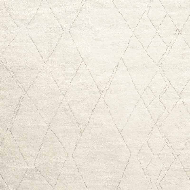 Diamant Hand-Knotted Warm White Wool Rug Swatch 12"x12" by Ackerman - image 0 of 7