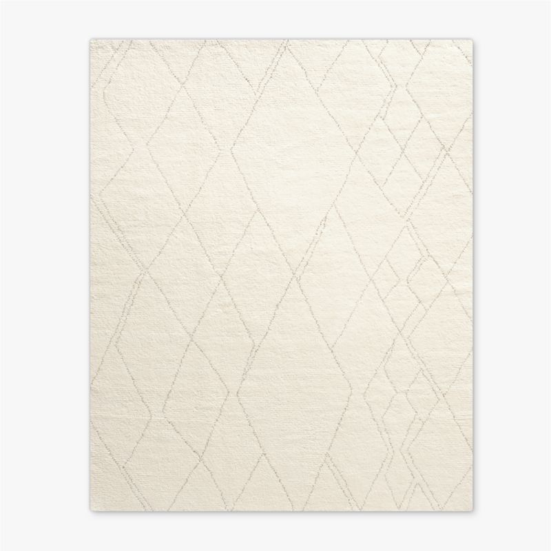 Diamant Hand-Knotted Warm White Wool Area Rug 8'x10' by Ackerman - image 0 of 9