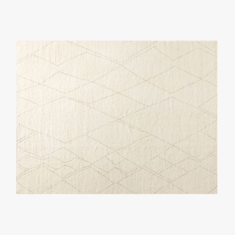 Diamant Hand-Knotted Warm White Wool Area Rug 9'x12' by Ackerman - image 0 of 8