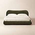 Diana Olive Green Velvet King Bed