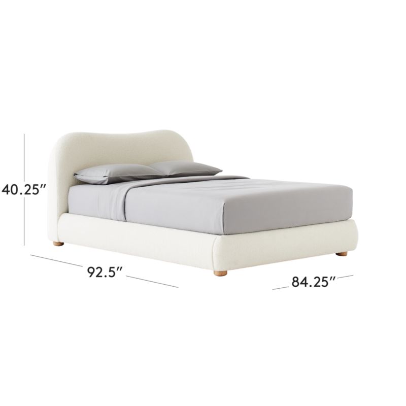 Danbury White Boucle Queen Upholstered Storage Panel Bed - Bien Home  Furniture & Electronics