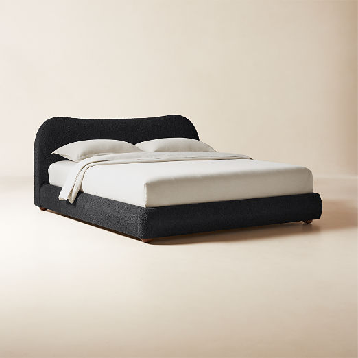 Diana Charcoal Black Upholstered King Bed