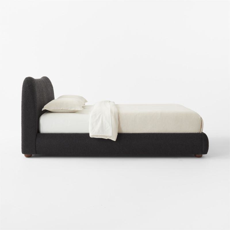 Diana Charcoal Black Upholstered King Bed - image 5 of 9