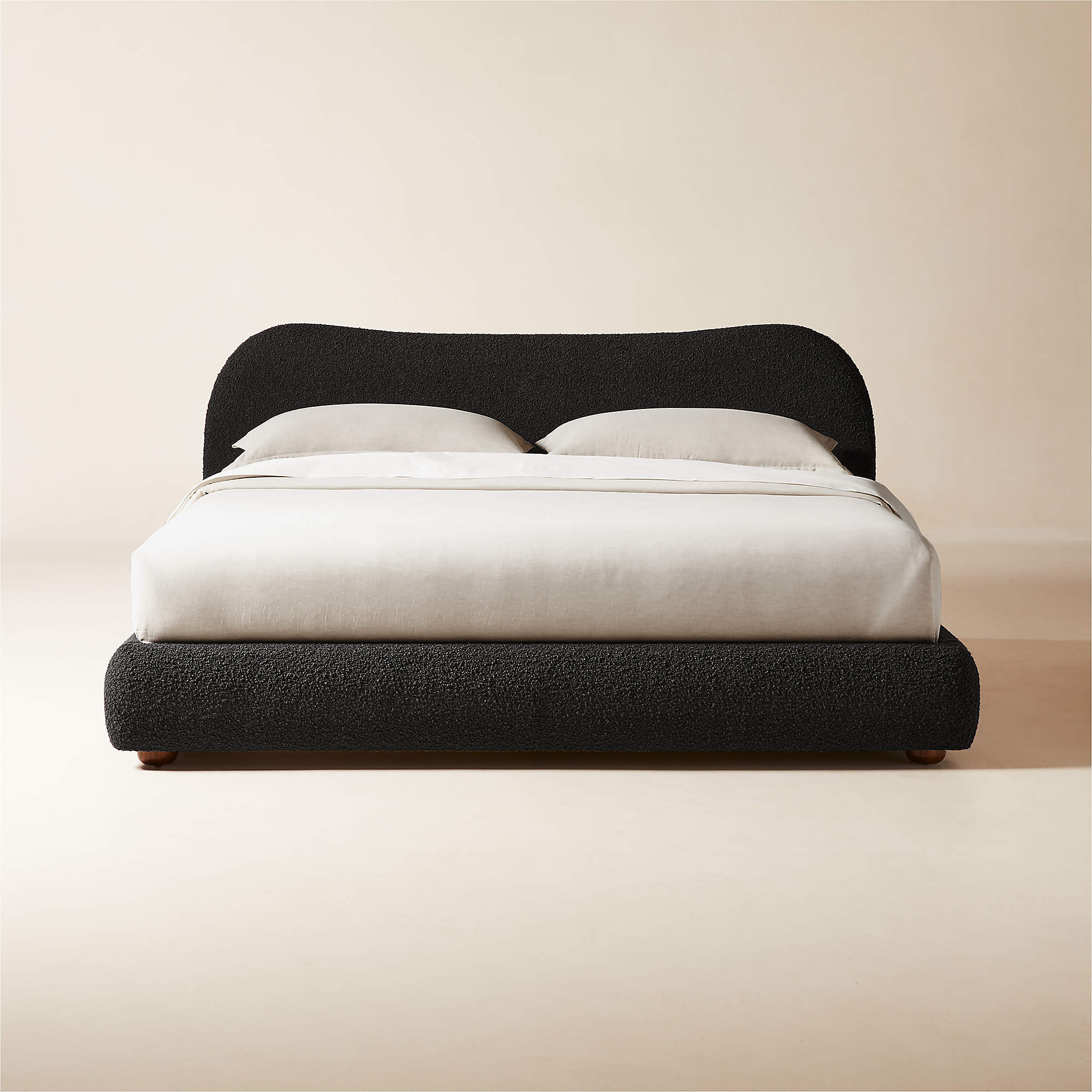Diana Charcoal Black Upholstered King Bed by Ross Cassidy + Reviews | CB2