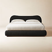 Auburn Warm White Boucle Upholstered King Bed