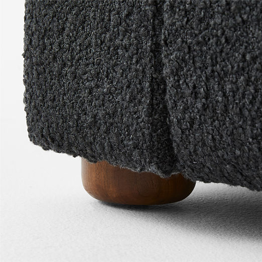 Diana Charcoal Black Boucle Bed