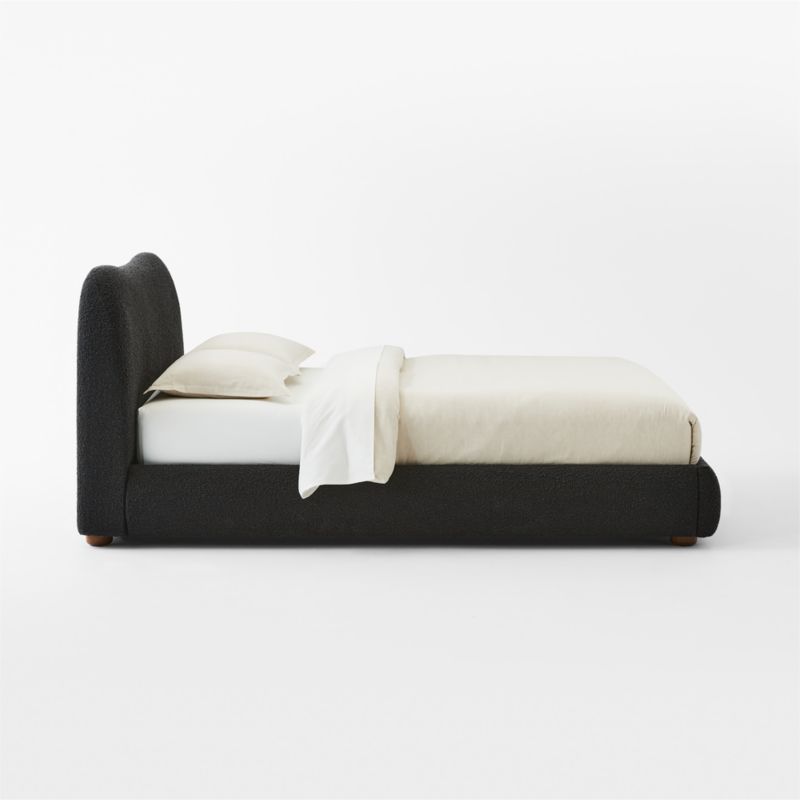 Diana Charcoal Black Upholstered Queen Bed by Ross Cassidy - image 4 of 8