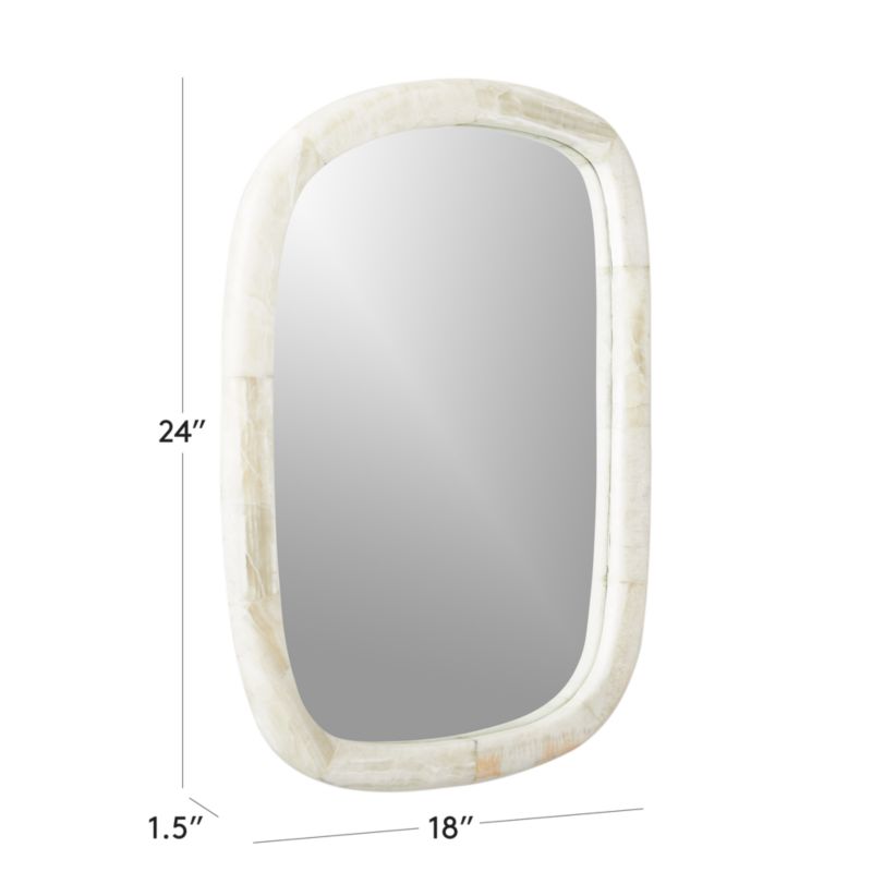 View Diani Cream Onyx Wall Mirror 18''x24'' - image 3 of 8