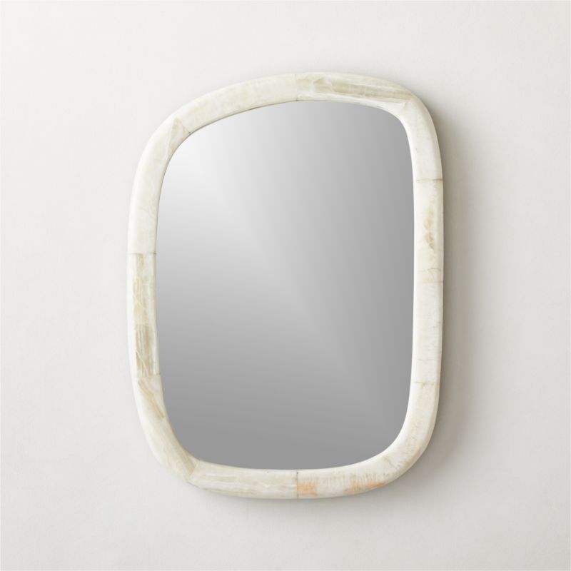 View Diani Cream Onyx Wall Mirror 18''x24'' details