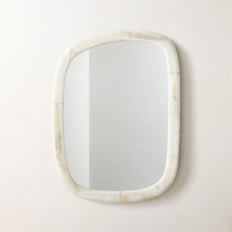 View Diani Cream Onyx Wall Mirror 18''x24'' details