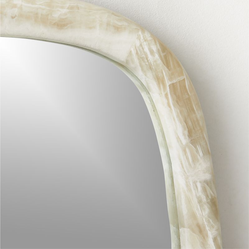 Diani Cream Onyx Wall Mirror 24''x36'' - image 5 of 11