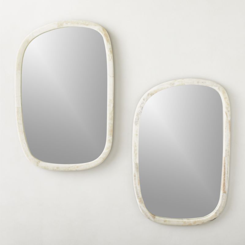 Diani Cream Onyx Wall Mirror 24''x36'' - image 4 of 11