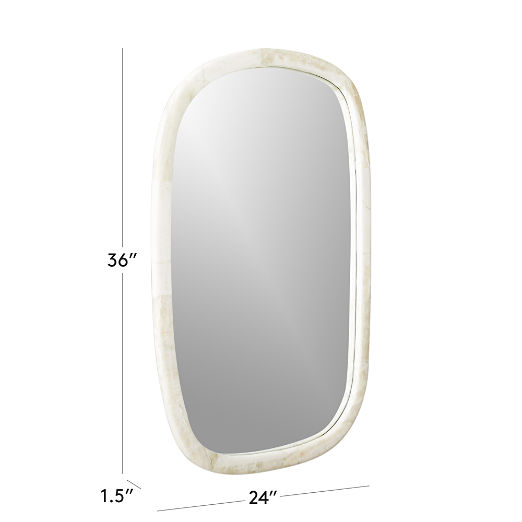 Diani Cream Onyx Wall Mirror 24''x36''