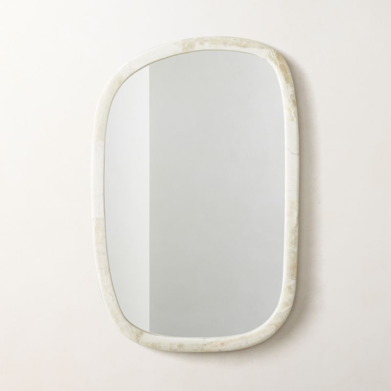 View Diani Cream Onyx Wall Mirror 24''x36'' details