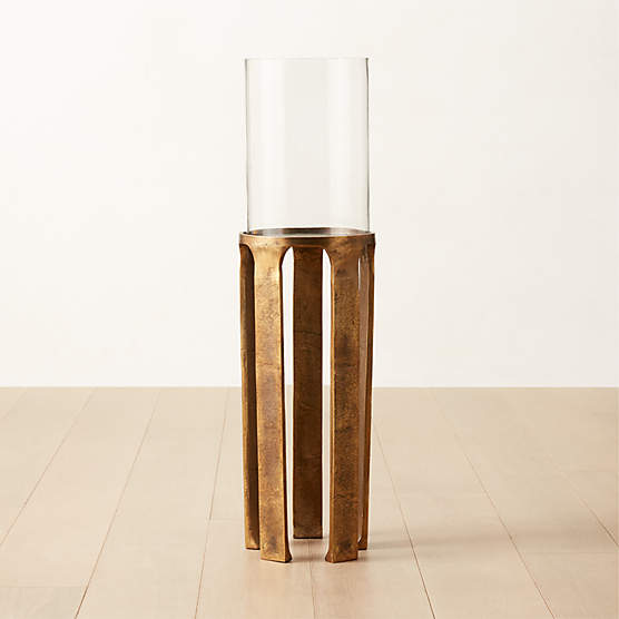 Max Glass Hurricane Candle Holder Large + Reviews | CB2