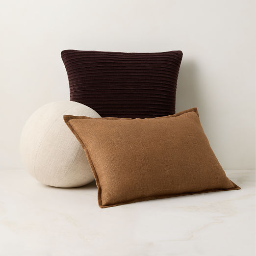 Dimensional Neutrals Throw Pillow Cover Set with Feather Down Inserts