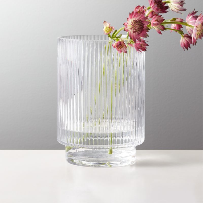 Dina Fluted Glass Vase + Reviews