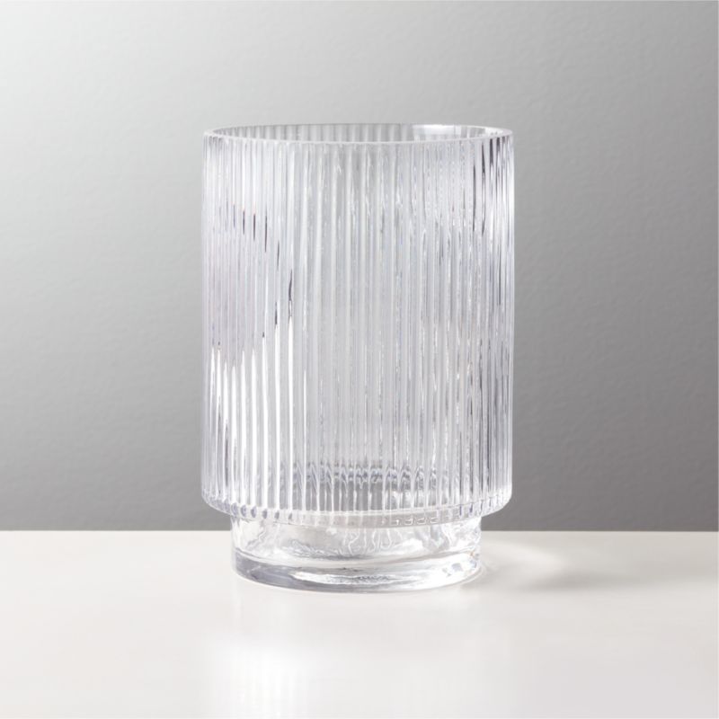 Dina Fluted Glass Vase + Reviews CB2