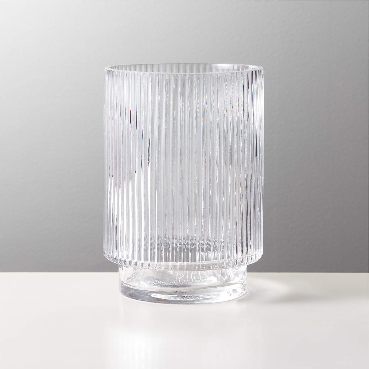 Dina Fluted Glass Vase + Reviews CB2 Canada