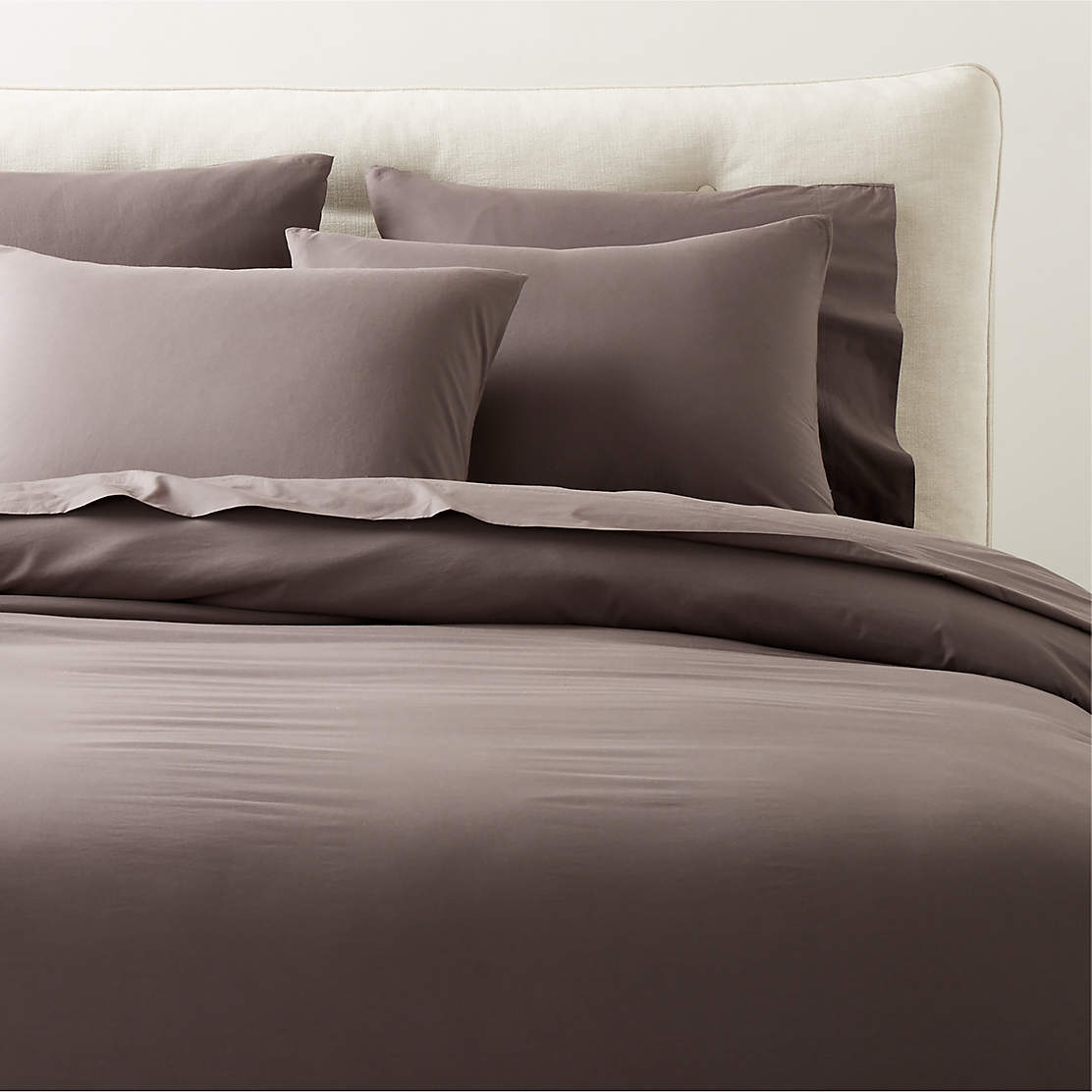 Kellen Organic CottonBlend Charcoal Grey Full/Queen Duvet Cover