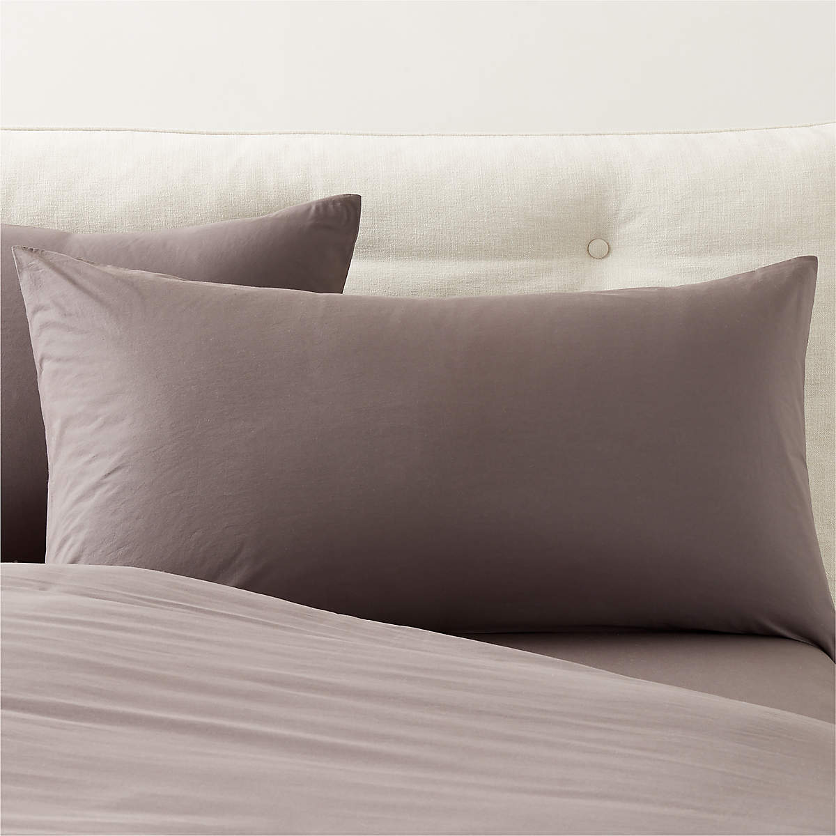 Dione Organic Cotton Washed Percale 400 Thread Count Charcoal King