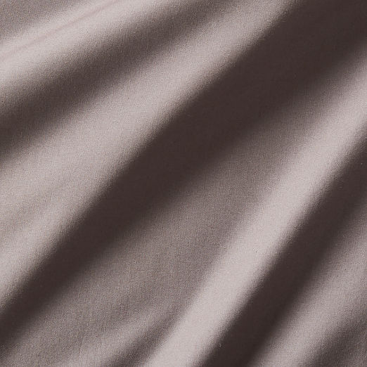 Dione Organic Cotton Washed Percale 400 Thread Count Charcoal Queen Sheet Set