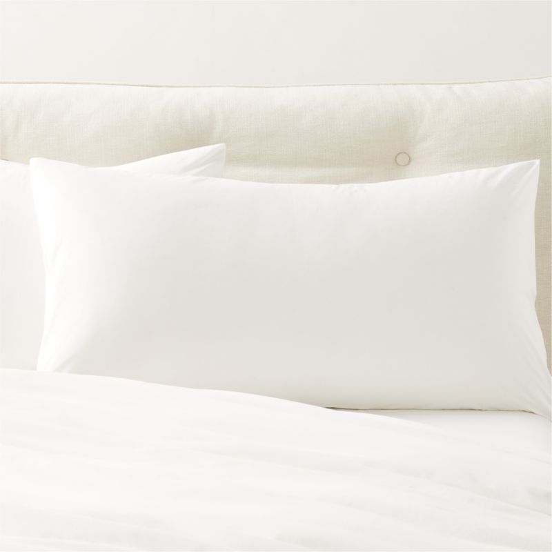 Dione Organic Cotton Washed Percale 400 Thread Count White King Pillow Shams Set of 2 - image 0 of 5