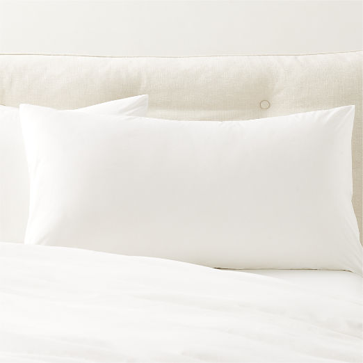 Dione Organic Cotton Washed Percale 400 Thread Count White King Pillow Shams Set of 2