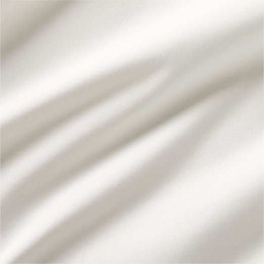 Dione Organic Cotton Washed Percale 400 Thread Count White Sheet Set