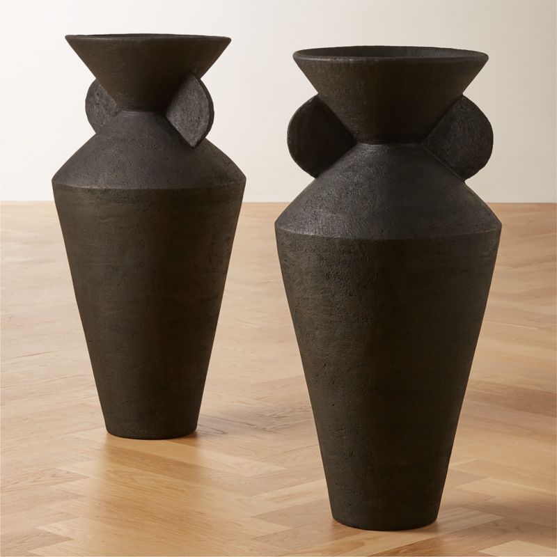 Dionysus Black Terracotta Floor Vase - image 4 of 11