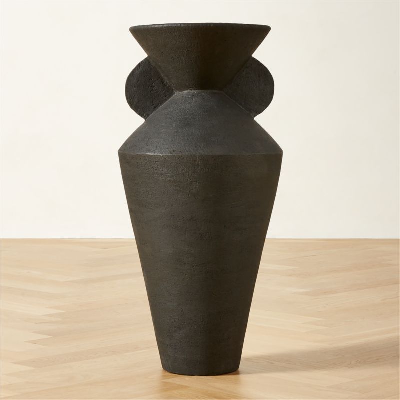 Dionysus Black Terracotta Floor Vase - image 2 of 11