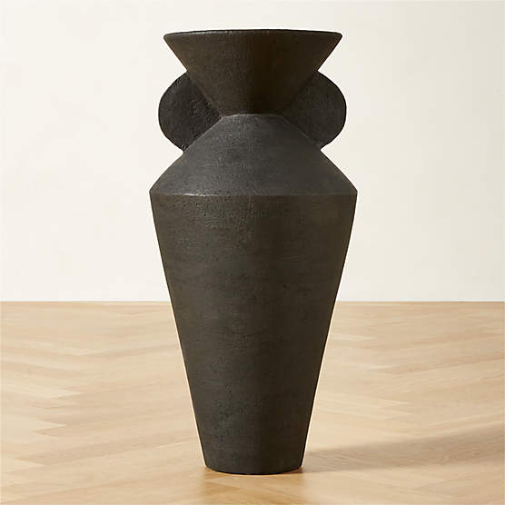 Reo Modern Black Vase Tall + Reviews CB2