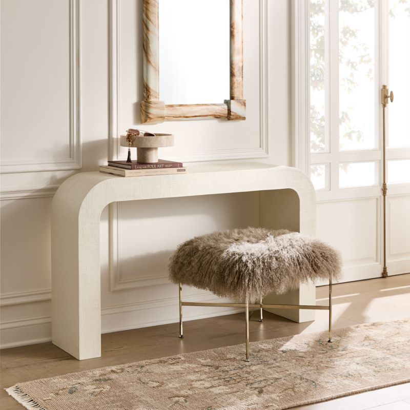Director Taupe Shearling Ottoman Model 1201 by Paul McCobb - image 4 of 6