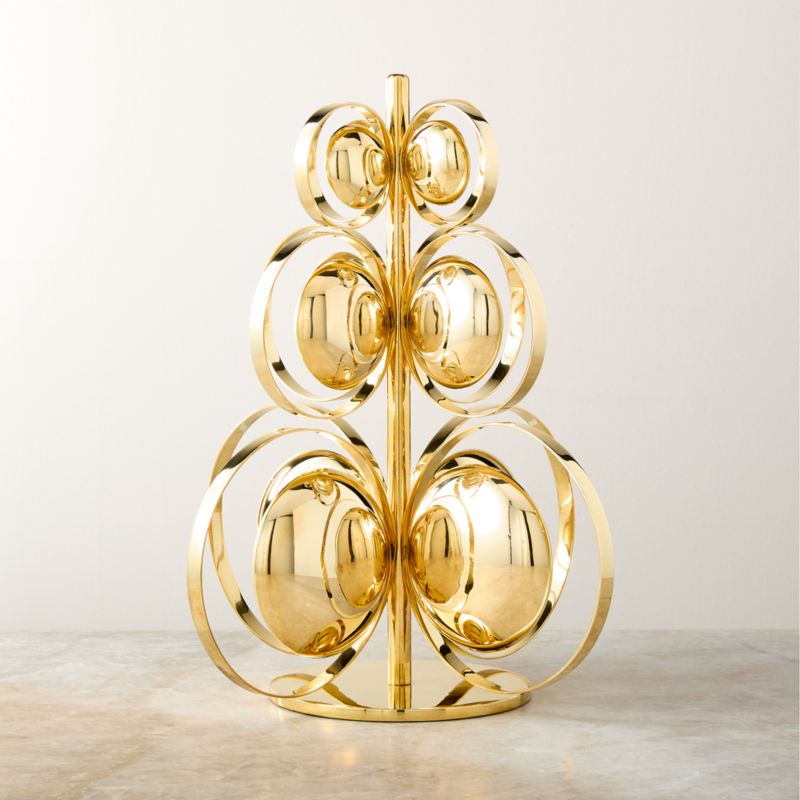 View Disque Unlacquered Brass Christmas Tree Figure 14.75" details