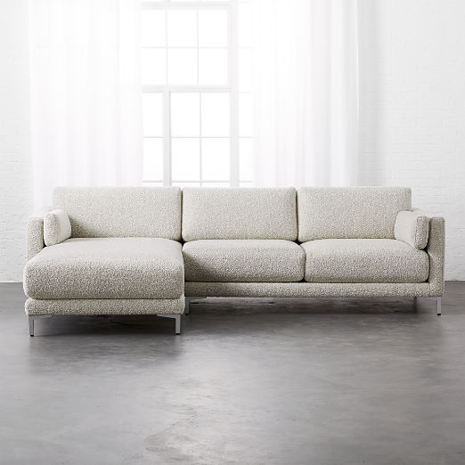Cb2 Clearance Home Accents And Furniture District 2 Piece Grey Sectional Sofa