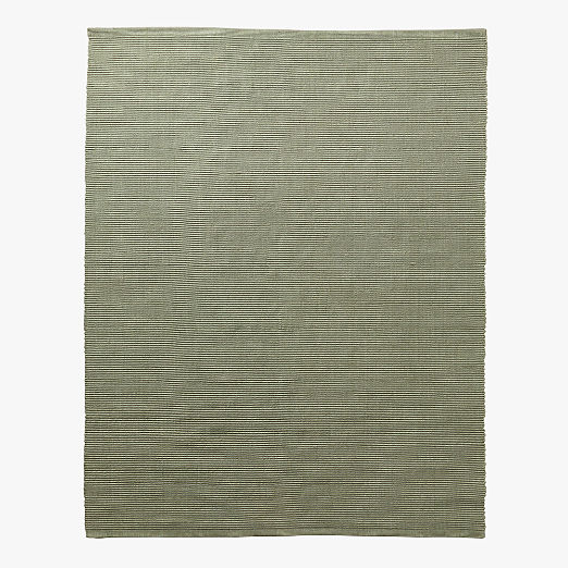 Diver Handwoven Ribbed Green Indoor/Outdoor Performance Area Rug 6'X9'