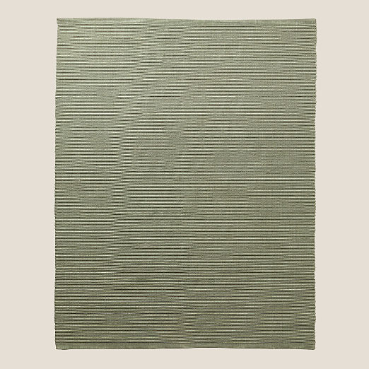 Diver Handwoven Ribbed Green Indoor/Outdoor Performance Area Rug 8'X10'