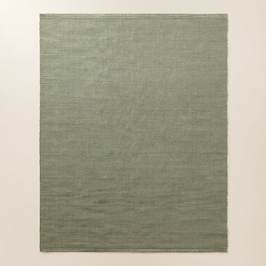 Diver Handwoven Ribbed Green Indoor/Outdoor Performance Area Rug