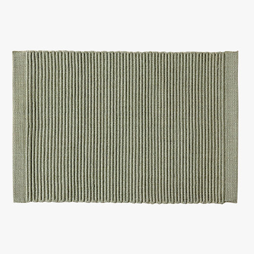 Diver Handwoven Ribbed Green Indoor/Outdoor Performance Doormat 2'X3'