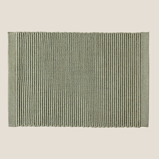 Diver Handwoven Ribbed Green Indoor/Outdoor Performance Doormat 2'X3'